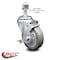 Service Caster 4 Inch Gray Polyurethane Wheel Swivel 12mm Threaded Stem Caster with Brake SCC-TS20S414-PPUB-TLB-M1215 - alternate 2